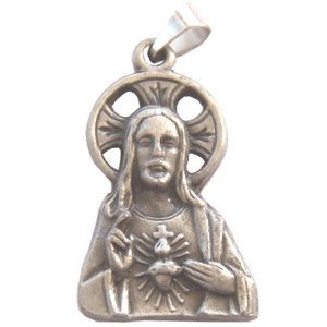 Sacred Heart of Jesus medal - Large - Pewter (3.9cm-1.53)、mySite、topwebapps