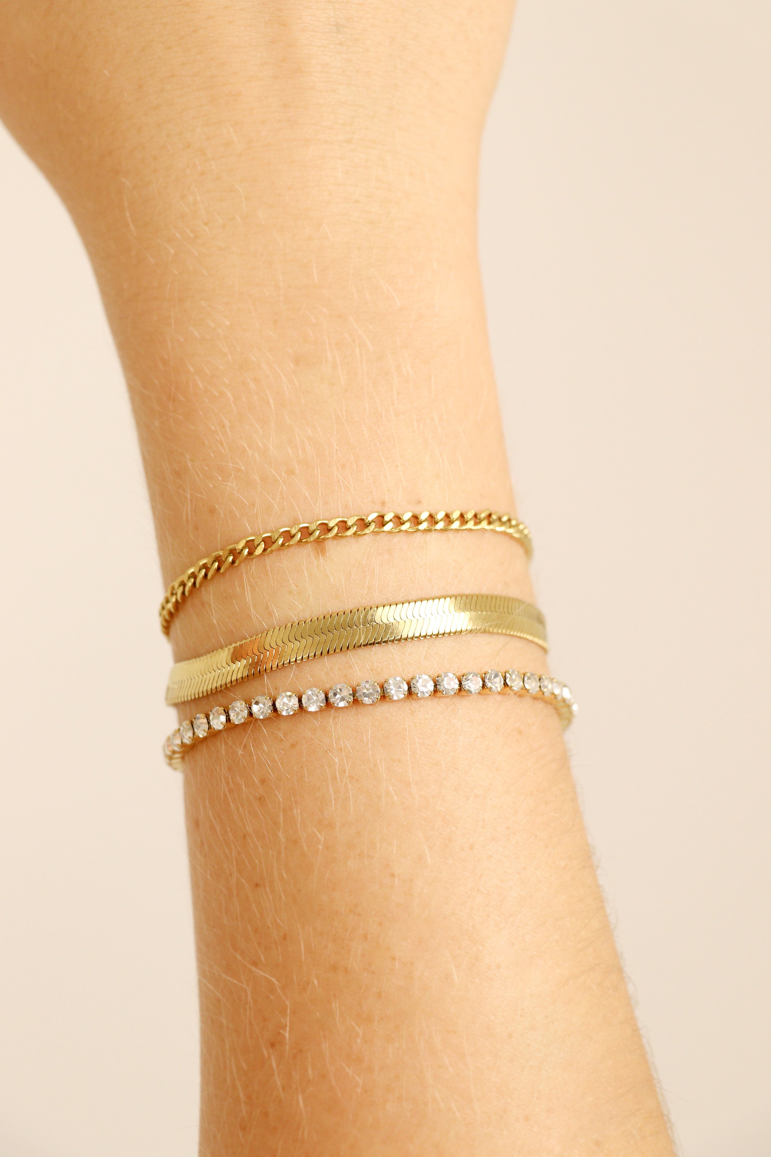 25 pc 18K Gold PVD Coated Stainless Steel Women's Layered Bracelet Set / BND0020、mySite、dreamappss