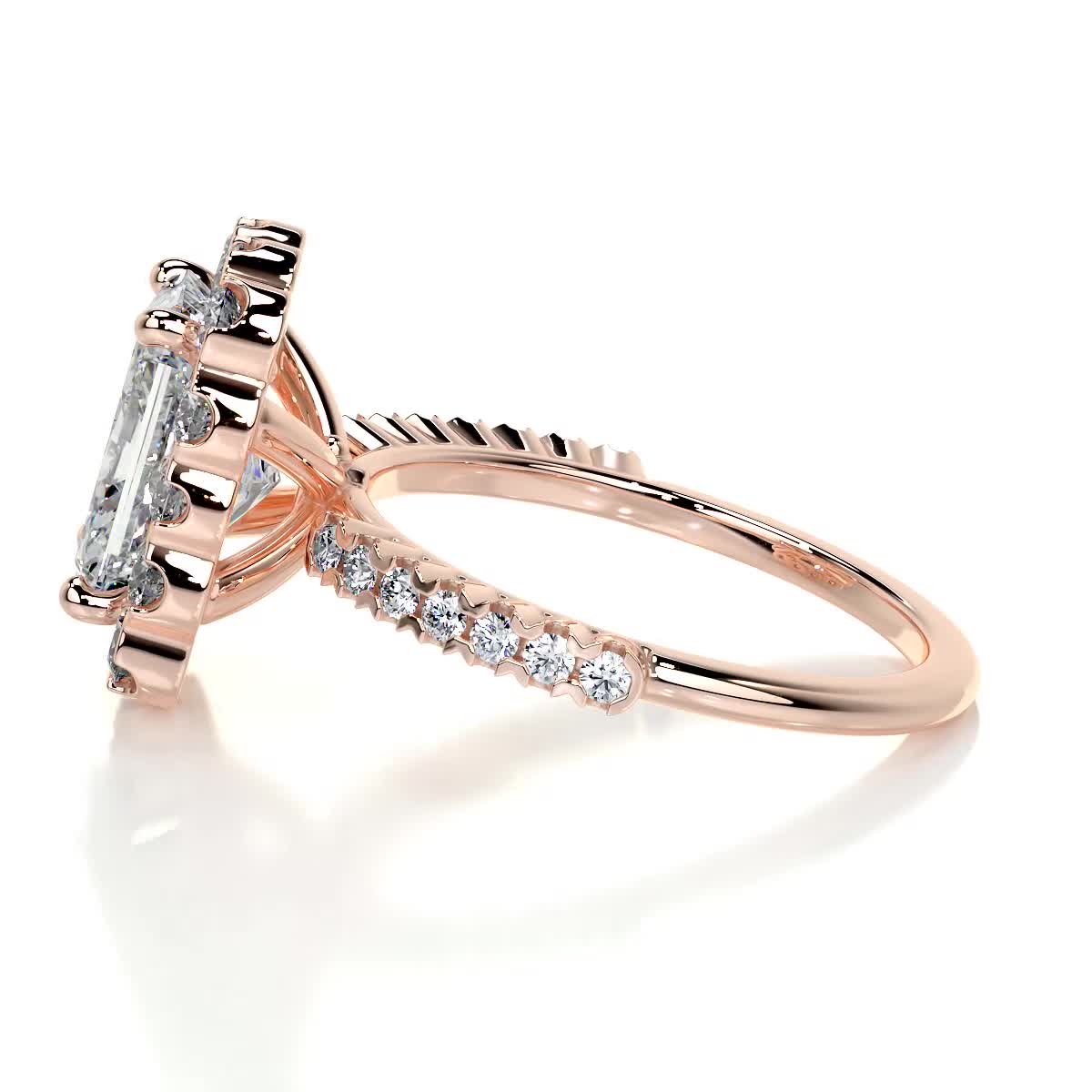 Sherry Lab Grown Diamond Ring -14K Rose Gold、mySite、hinf8tx79