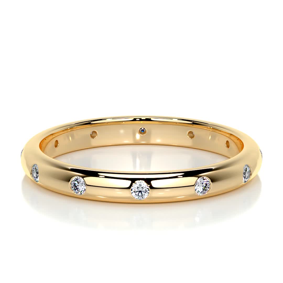Jenni Men's Diamond Wedding Band (0.20 Carat) -18K Yellow Gold、mySite、hinf8tx79