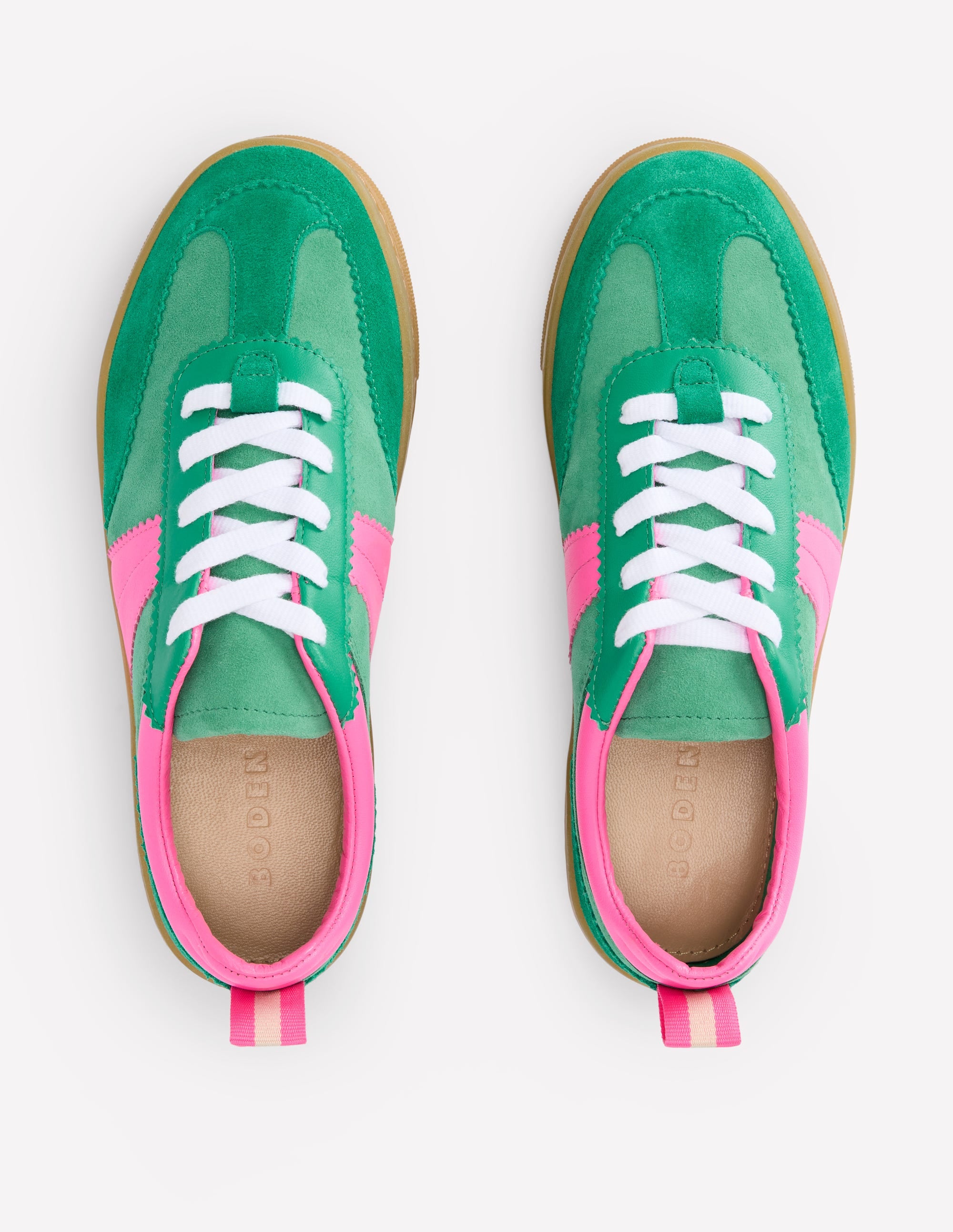  Erin Flatform Tennis Trainer-Rich Emerald/Festival Pink、mySite、ashleygrahame