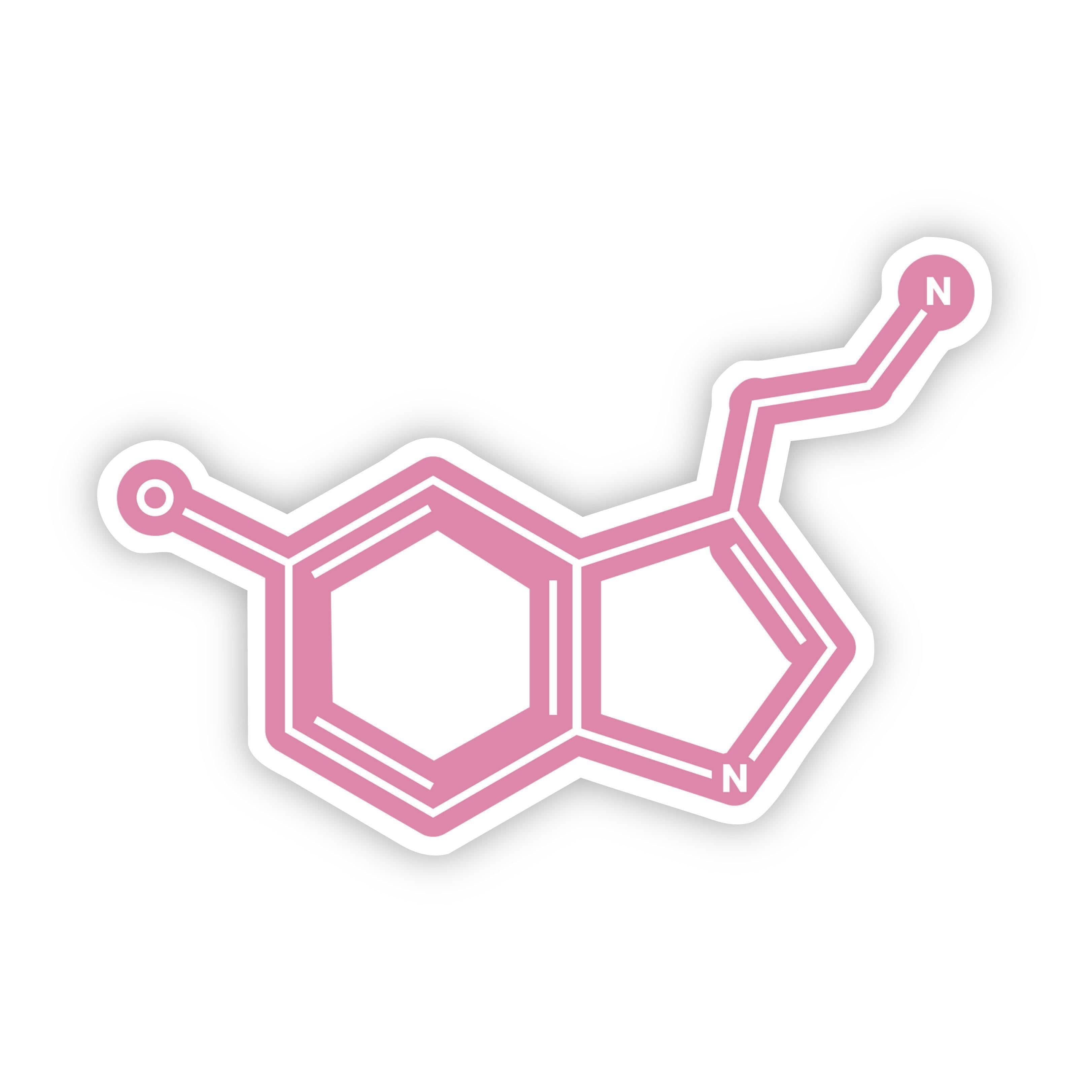  Serotonin Chemistry Pink Sticker、mySite、elrpsem3k