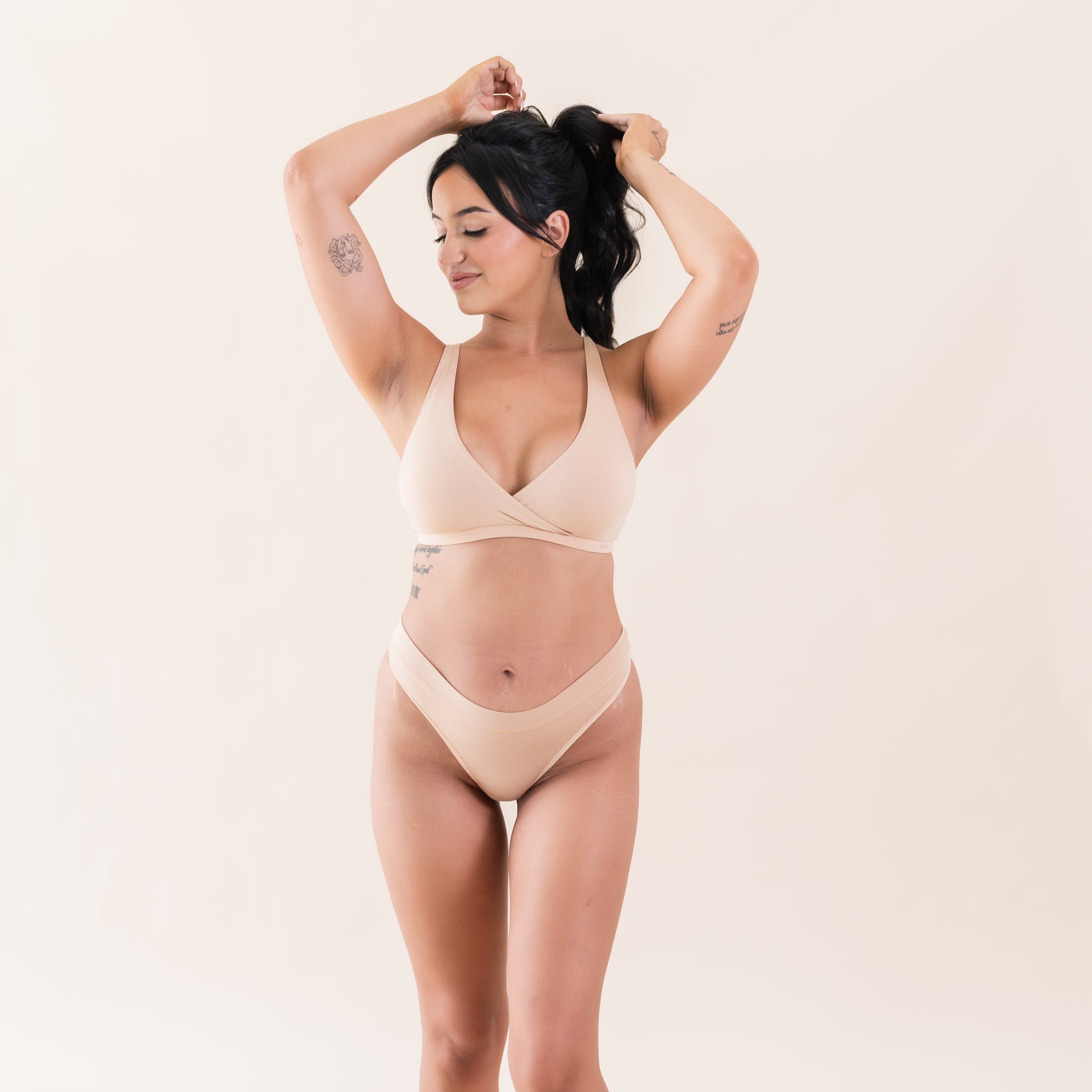  Women's Cross Front Bralette in Chai、mySite、layawaytickets