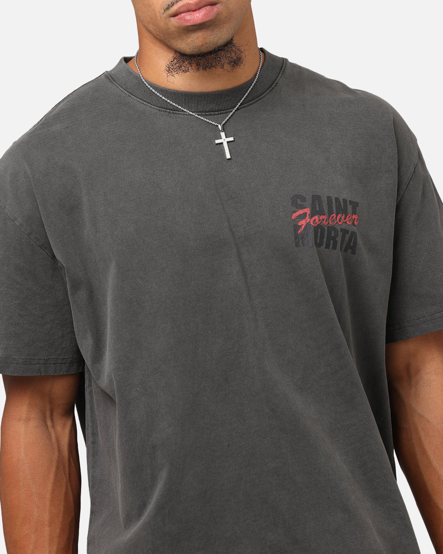 Saint Morta Forever Boxy T-Shirt Black Wash、mySite、zt4zffjzw
