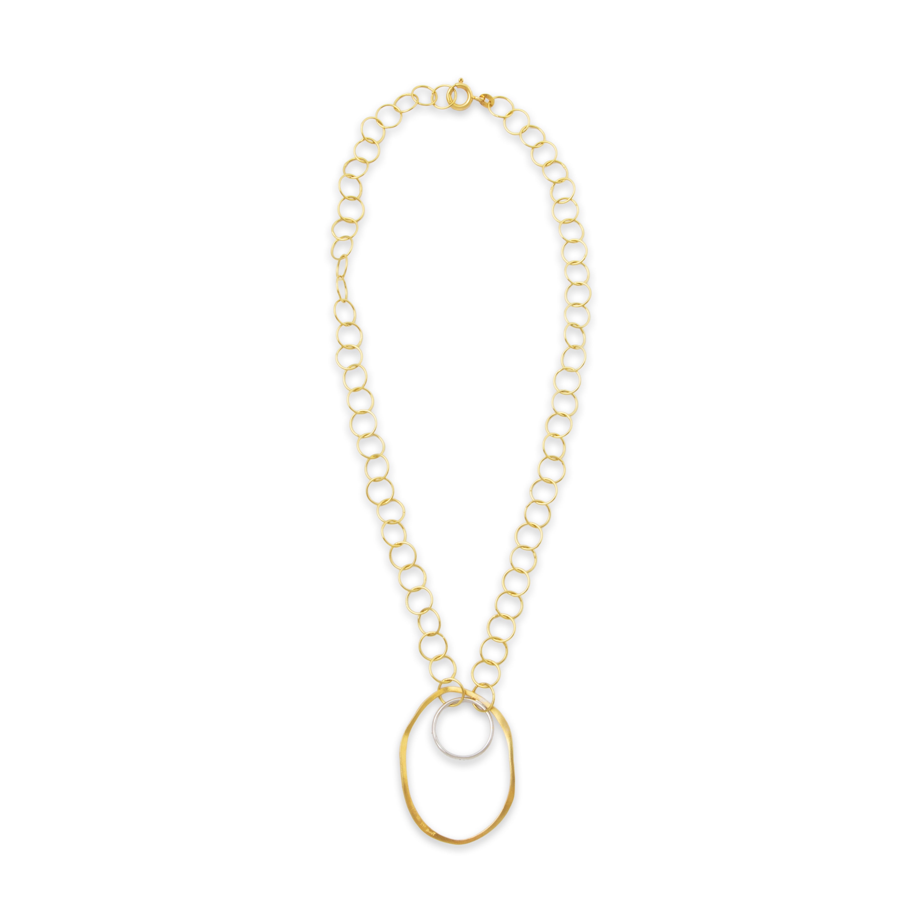 Estate Italian 14k Yellow Gold .215cttw Diamond Artistic Link Necklace 16.5、mySite、hinf8tx79
