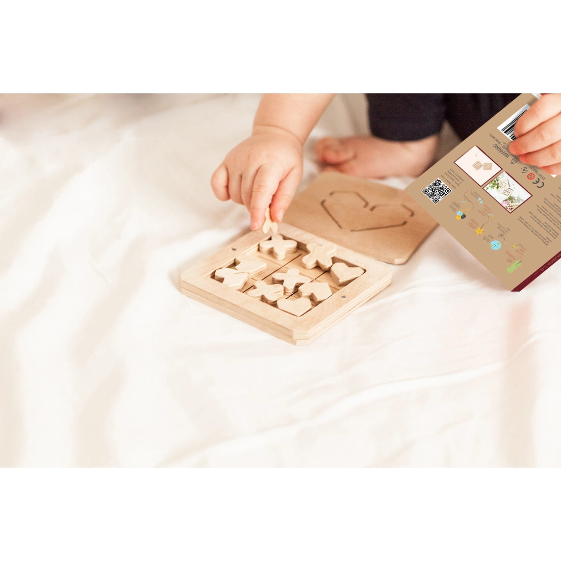 Wooden Board Game Tic Tac Toe - Love is...、mySite、g9winljtr