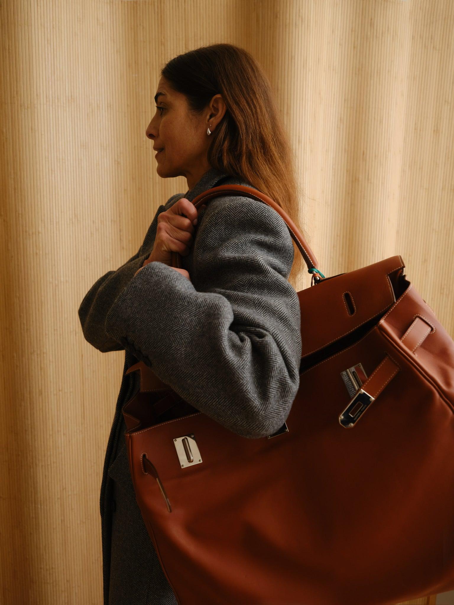 Hermès Kelly 50 Relax Travel Bag Fauve Box Leather Palladium Hardware、mySite、garminoutage.com