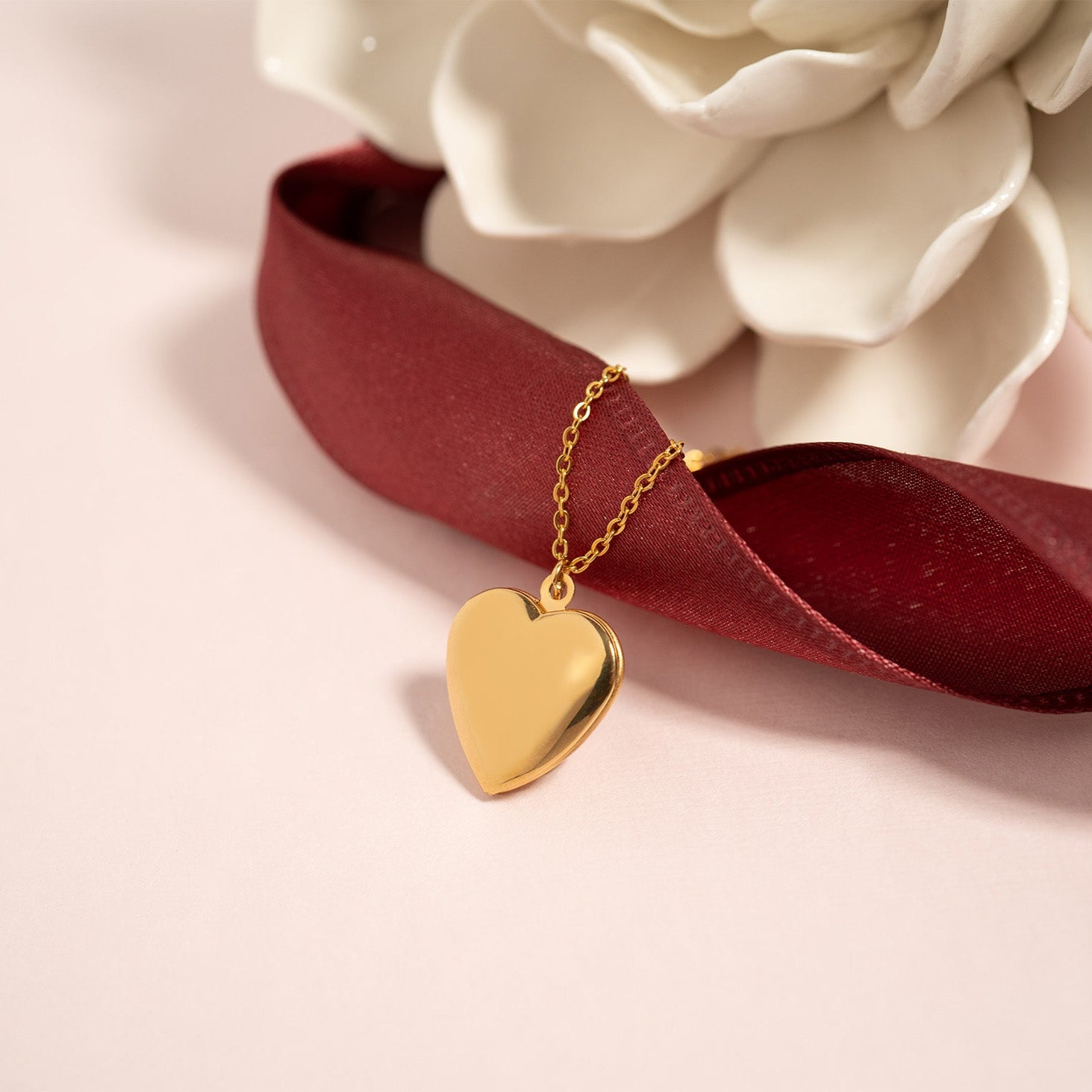 18K Gold PVD Stainless Steel Heart Locket / PDL0239、mySite、dreamappss