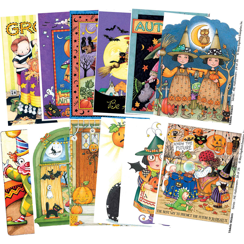  Mary Engelbreit's Halloween Gross Vinyl Sticker Decals Tin、mySite、ghnorth