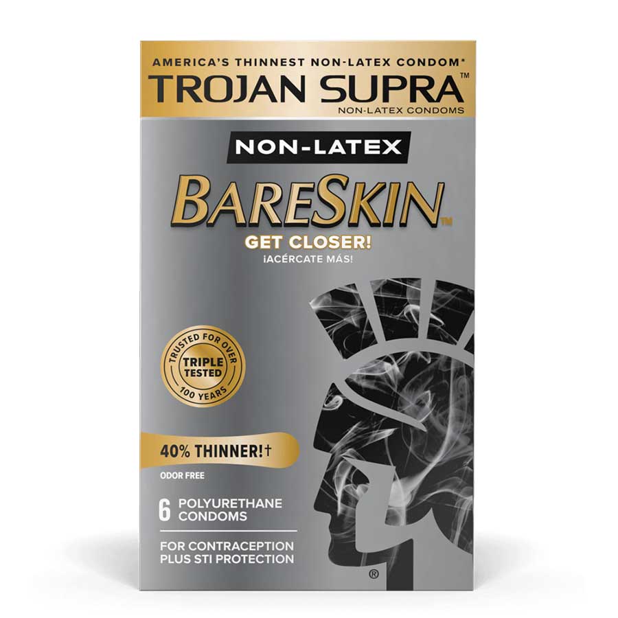 Trojan Supra Microsheer Non Latex Lubricated Condoms 6 Pack、mySite、bottomscart