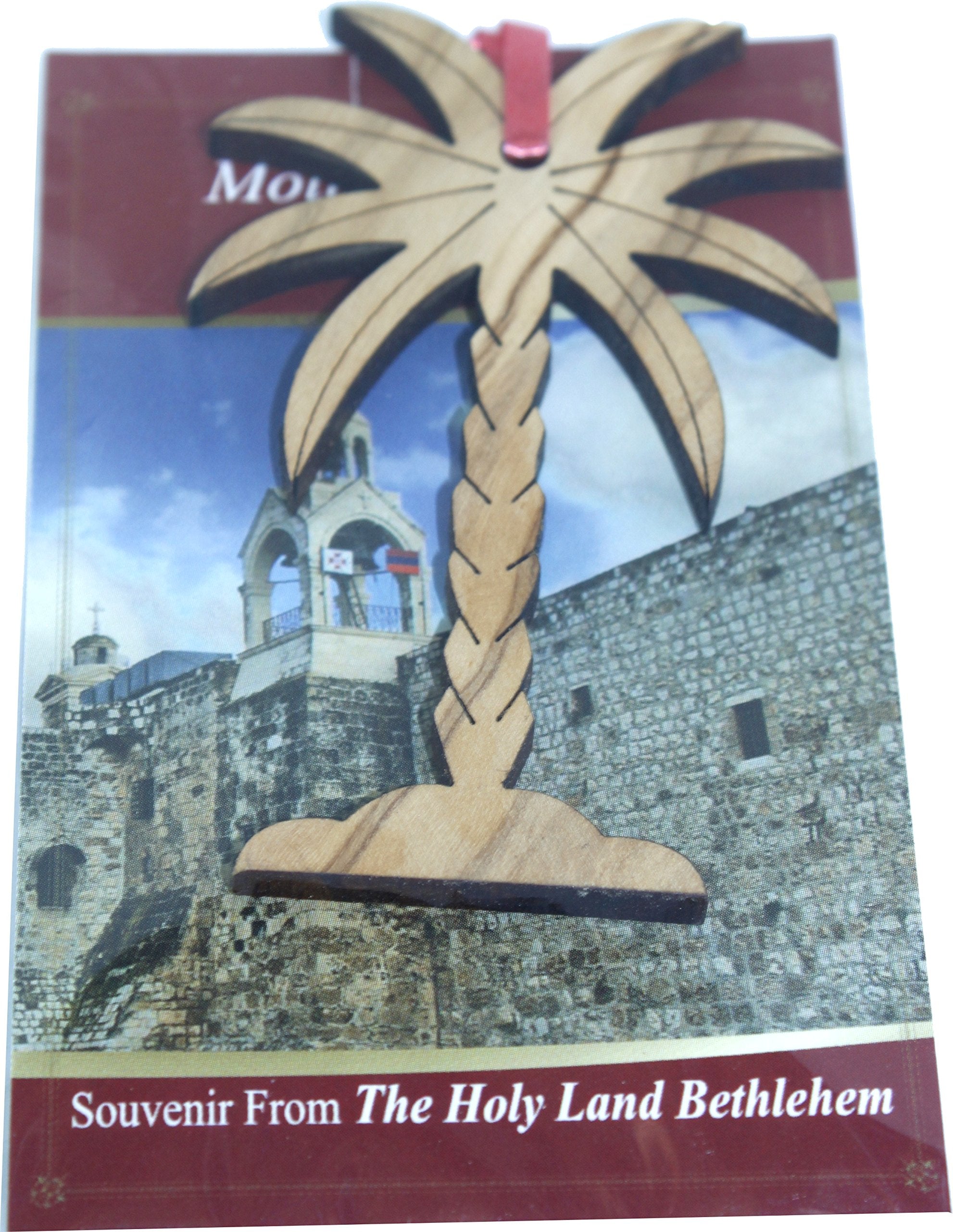  Wood hanging decoration/Christmas Ornament - Palm Tree carved by hand (7.5 cm or 3 Inches)、mySite、elrpsem3k