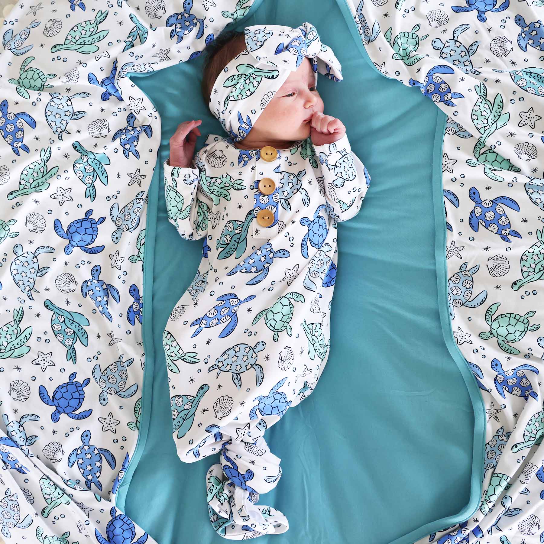  Sea Turtle Splash Knit Large Bow Headwrap、mySite、layawaytickets