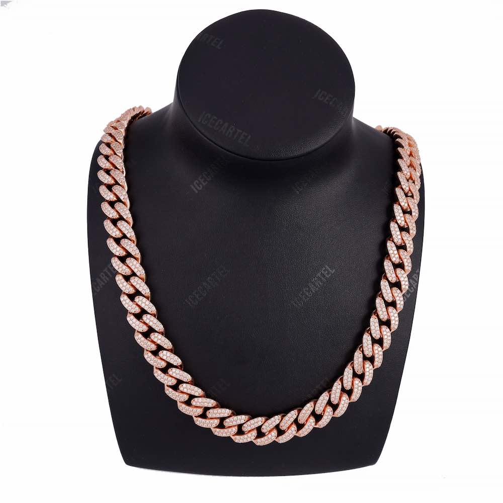 14MM 2-Row Diamond Cuban Link Chain 14K Solid Gold、mySite、hinf8tx79