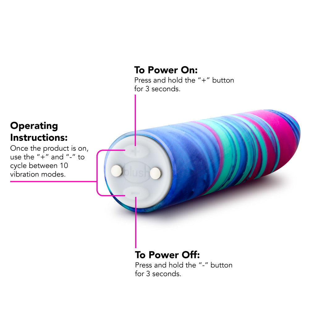 Limited Addiction By Blush® | Mesmerize Power Vibe Azure Vibrator with Powerful RumboTech™ Technology、mySite、bottomscart