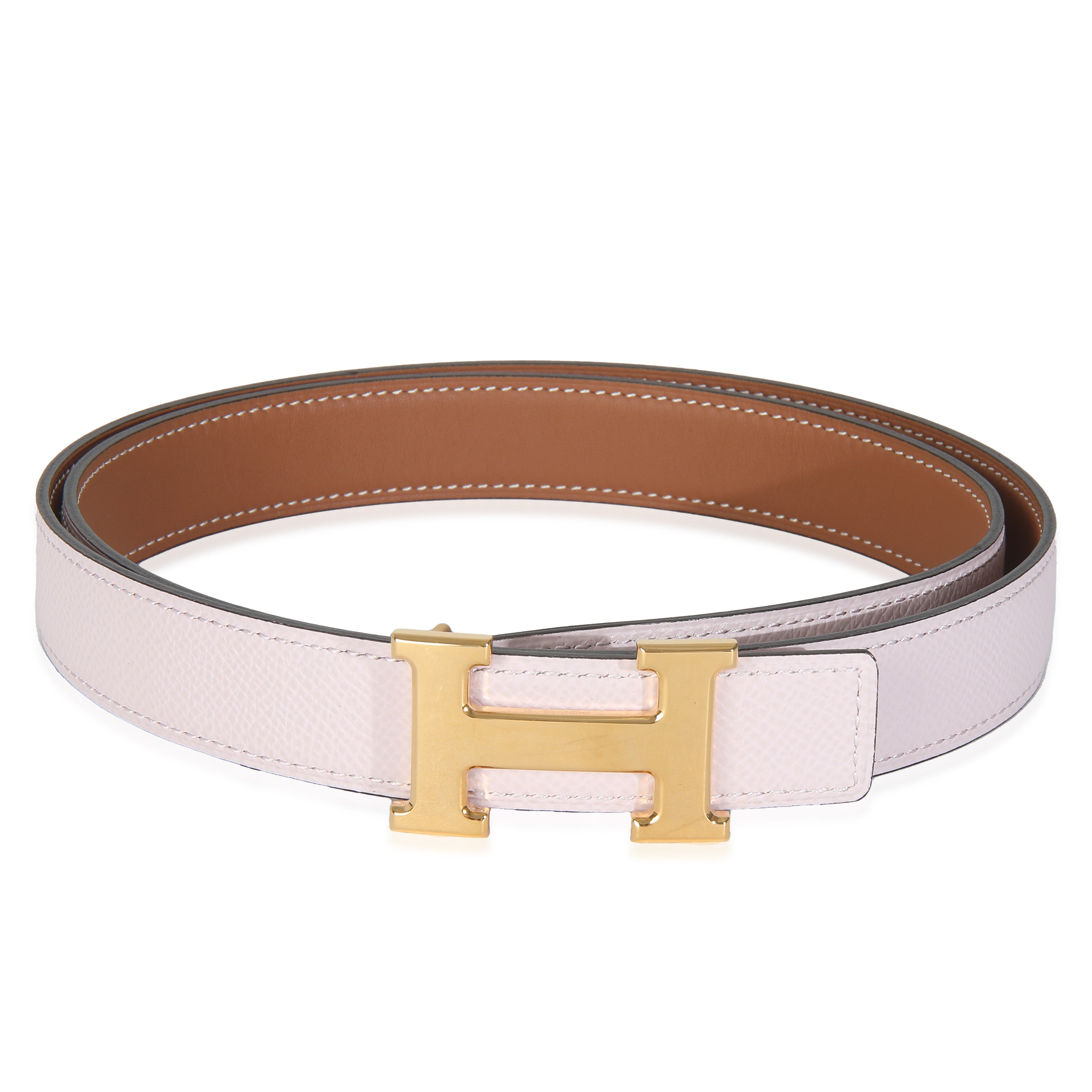 Mauve Pale Epsom Gold Swift Mini Reversible H Belt、mySite、garagedoors4me