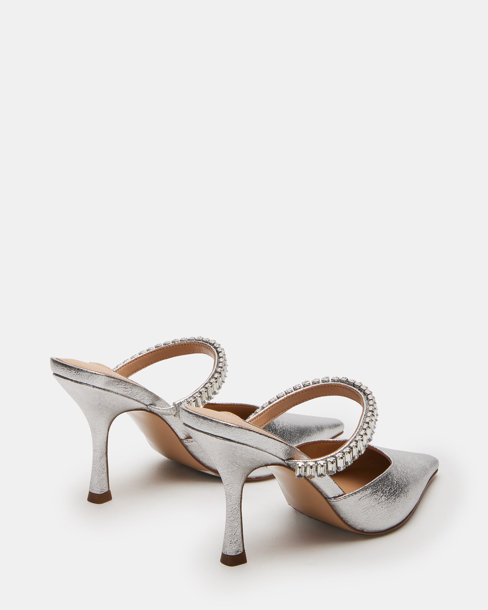 BRECKI SILVER LEATHER RHINESTONES、mySite、gtrtttuynbv