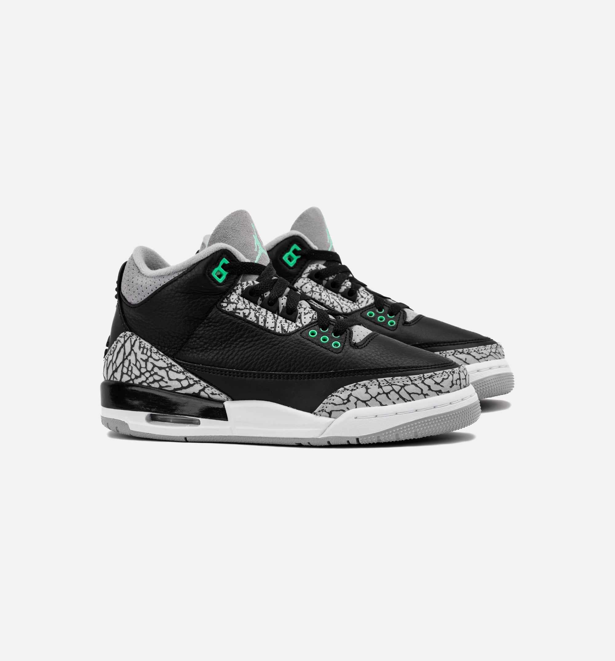 Air Jordan 3 Retro Green Glow Grade School Lifestyle Shoe - Black/Green Glow/Wolf Grey/White、mySite、dreamappss