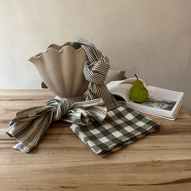 Cotton Kitchen Towel | Black | Set of 3、mySite、camillekostekn