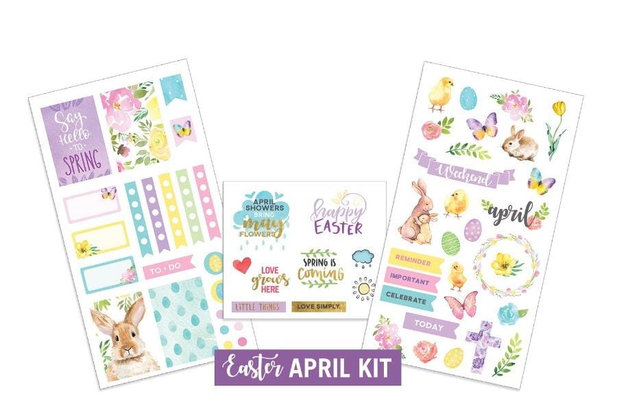  Planner Stickers - April Easter、mySite、ghnorth