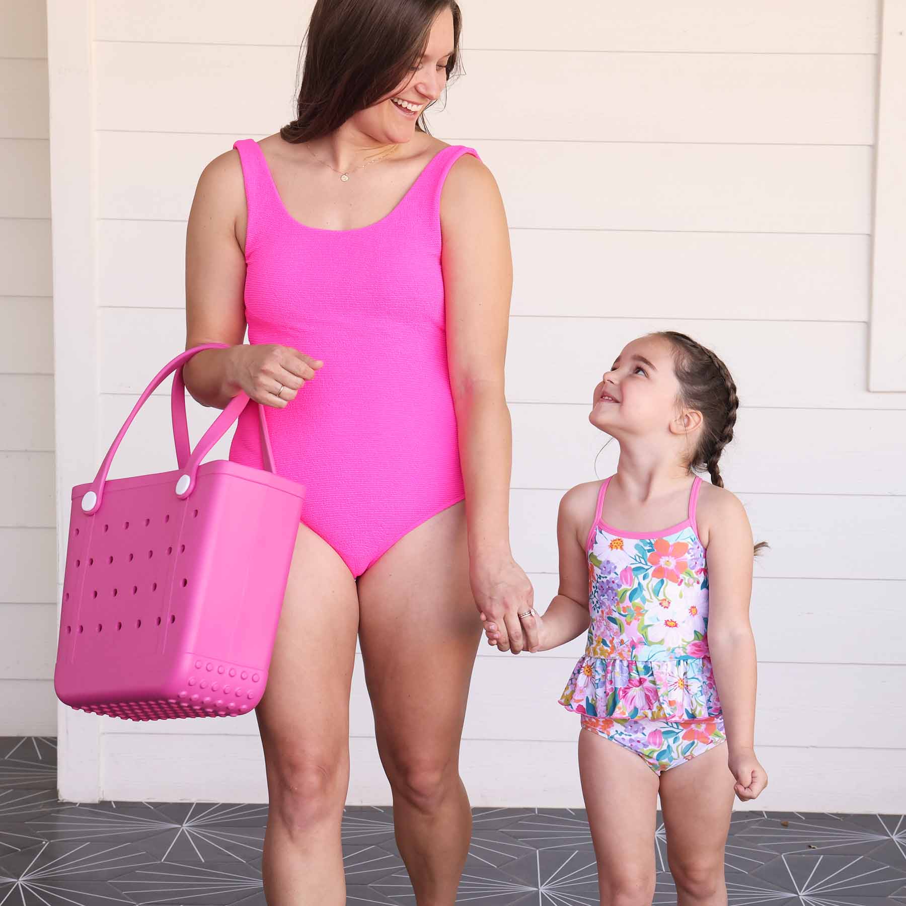  Women's Crinkle One-Piece Swimsuit | Neon Pink、mySite、layawaytickets