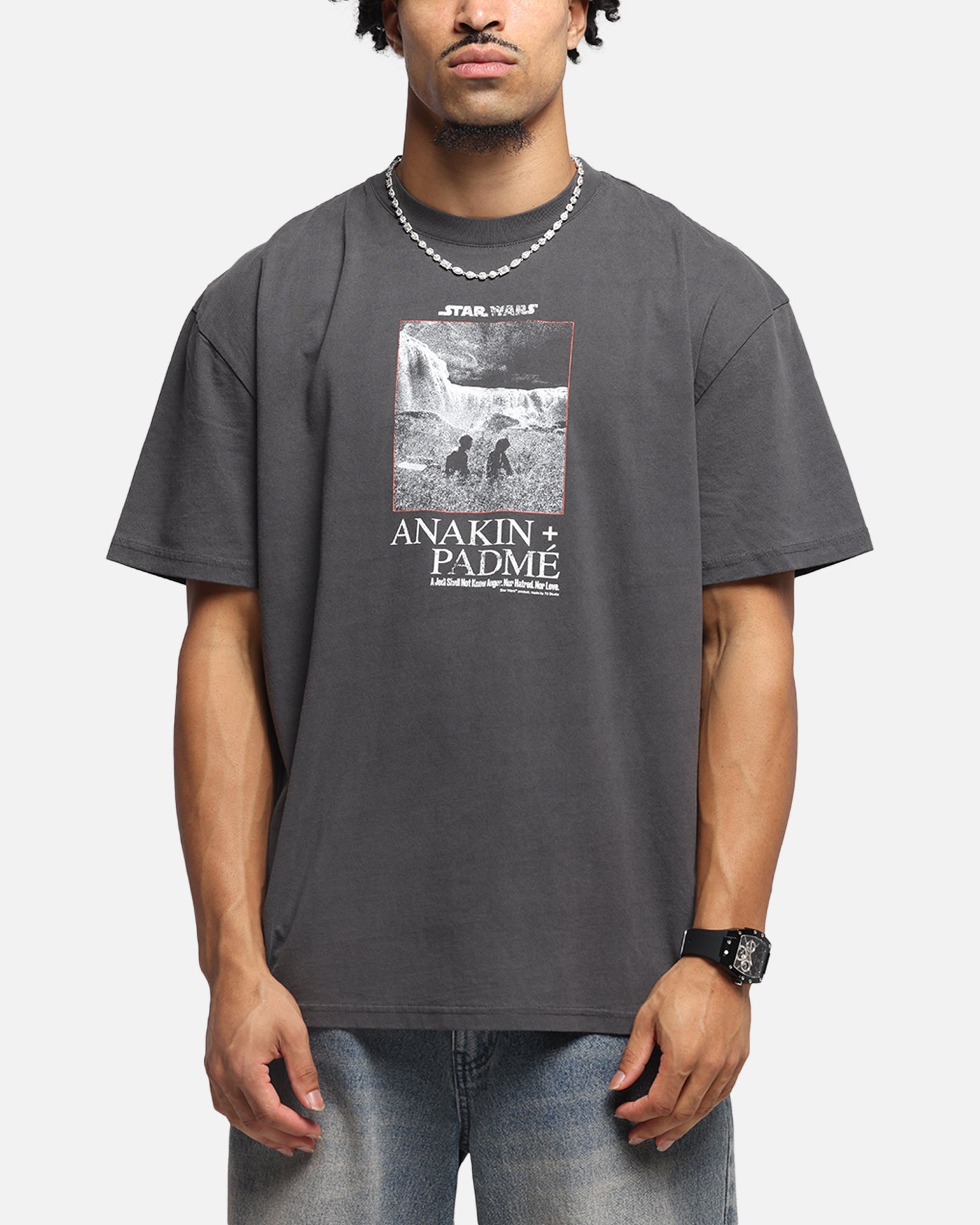 73 Studio Star Wars Anakin And Padme Vintage T-Shirt Black Wash、mySite、zt4zffjzw