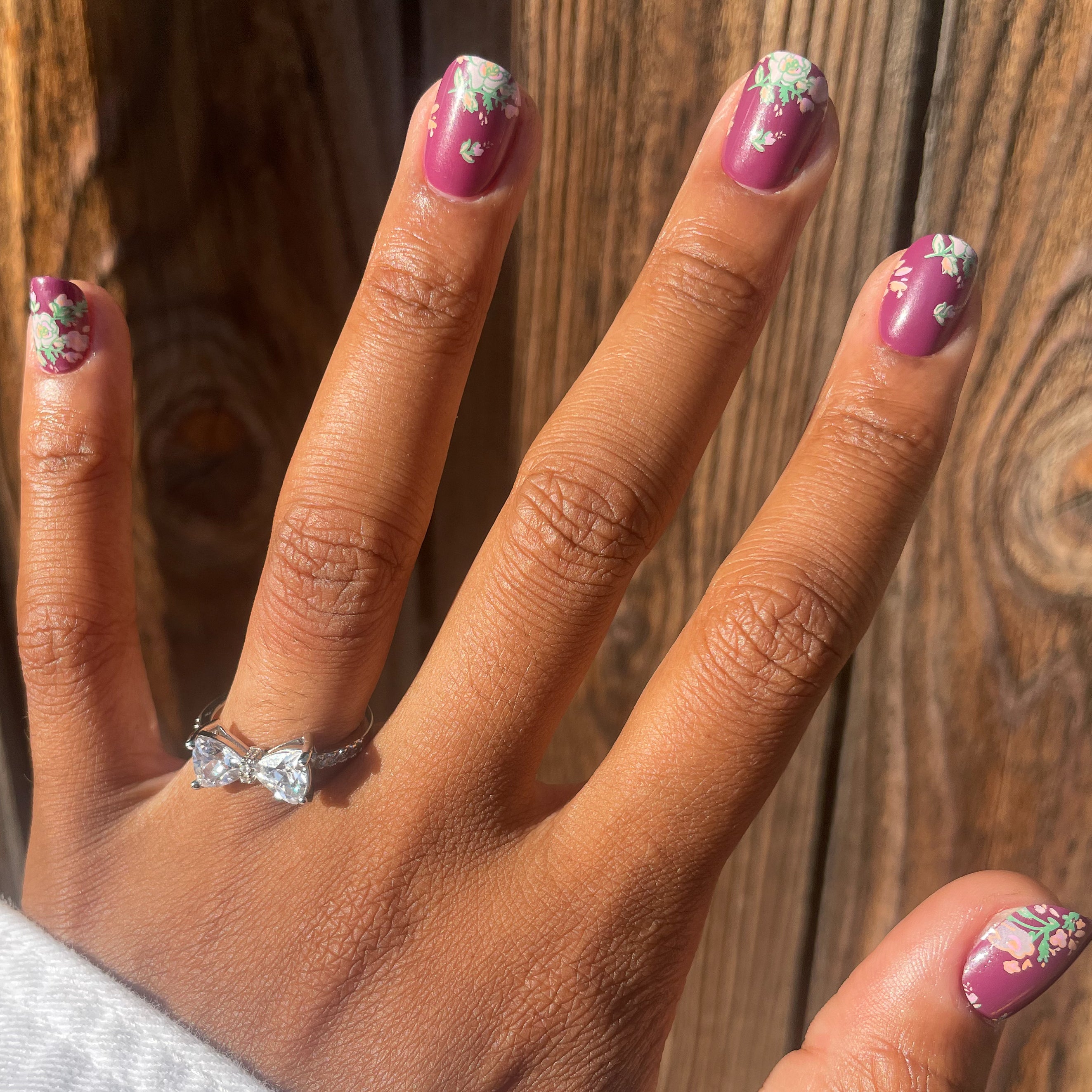 Fall Micro Floral | Squoval | Extra Short、mySite、solidvoid