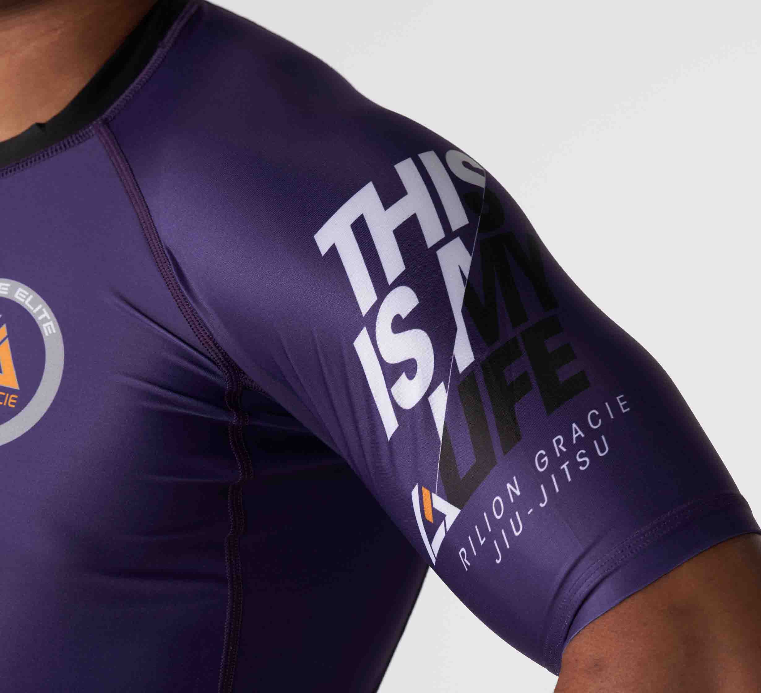 Rilion Gracie Ranked Short Sleeve Rashguard Purple、mySite、gigharbornorthrealestate