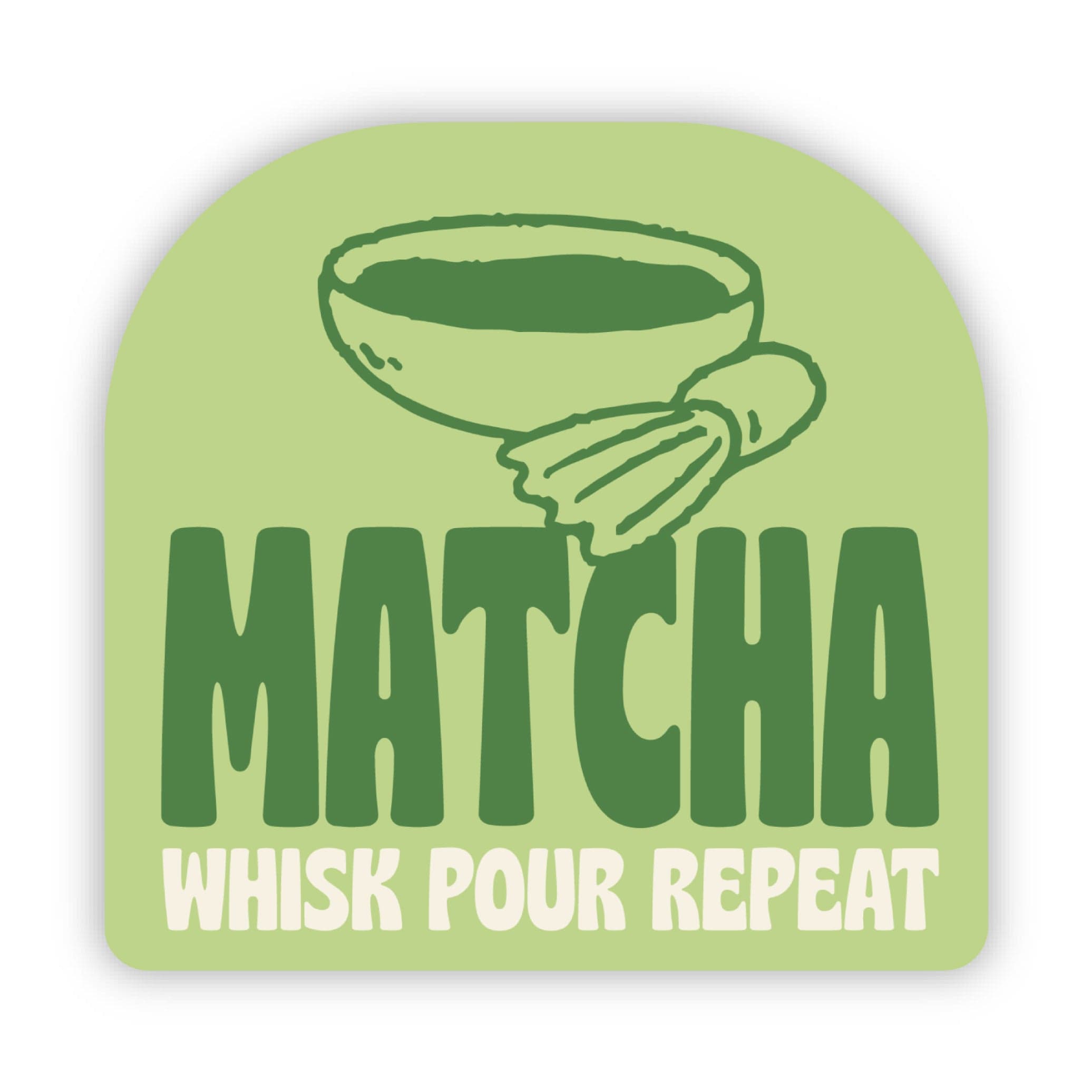  Whisk Pour Repeat Matcha Sticker、mySite、ghnorth