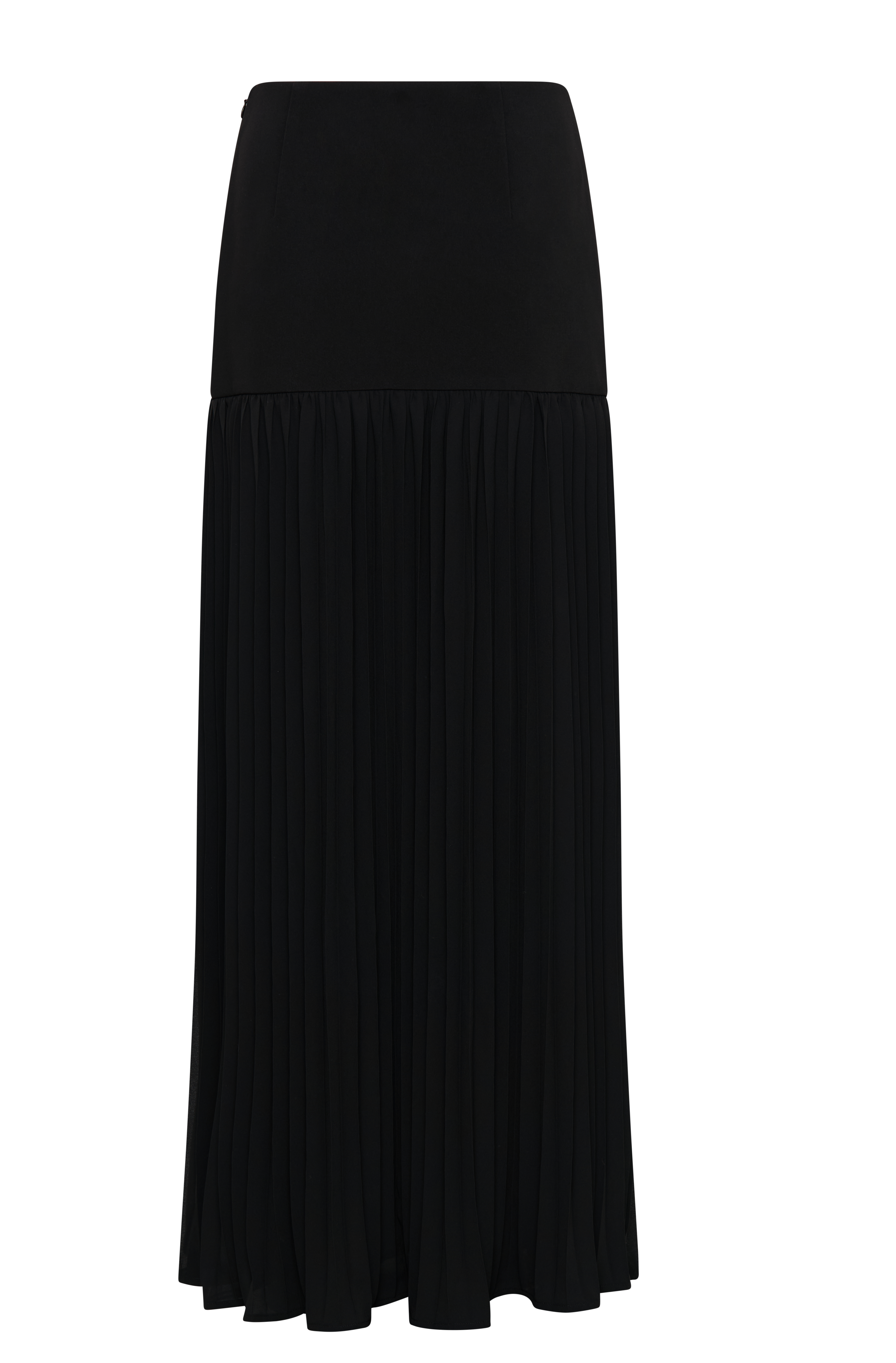 Jillian Pleated Maxi Skirt - Black、mySite、solidvoid