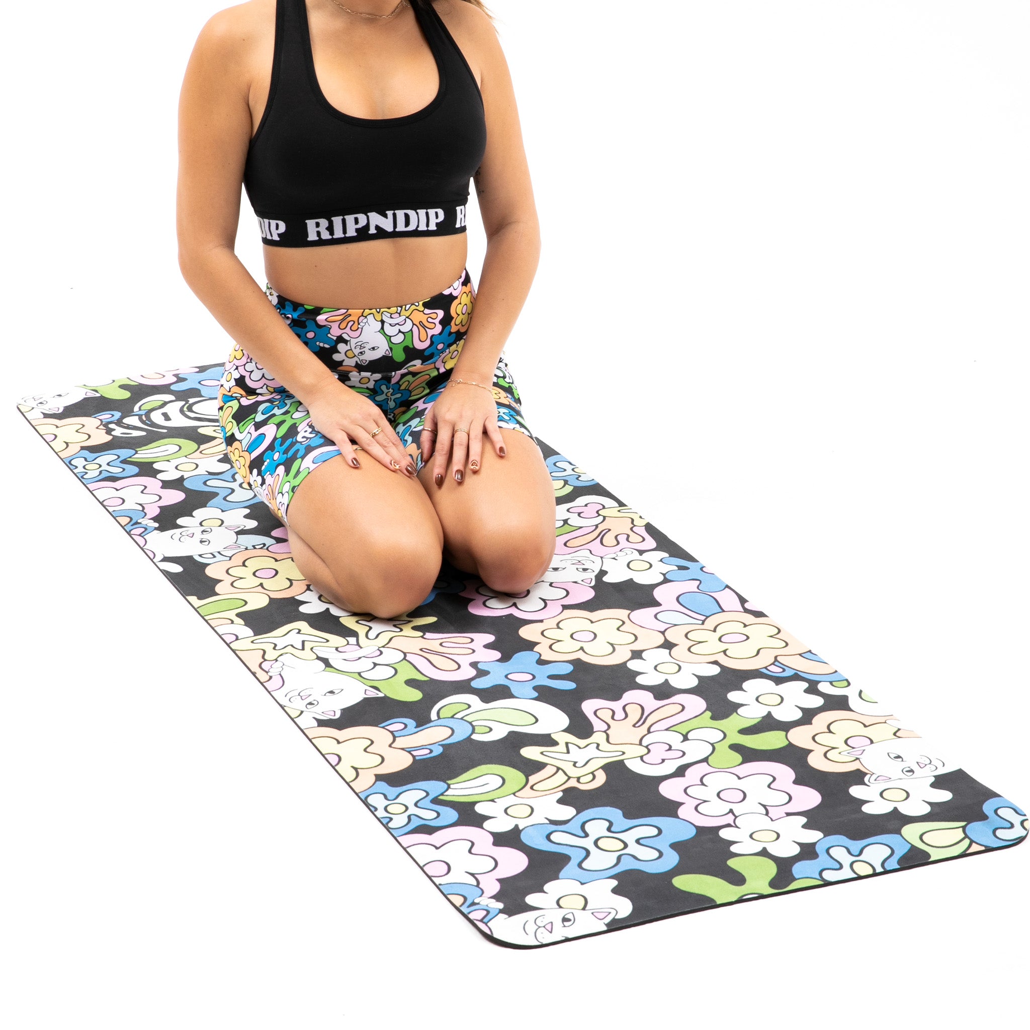  Flower Child Yoga Mat (Black)、mySite、merchandisen