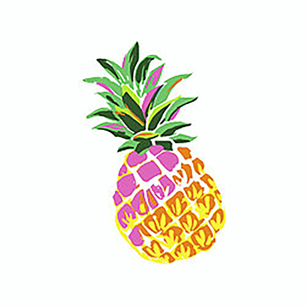  Pink & Yellow Pineapple Vinyl Sticker Decal、mySite、ghnorth