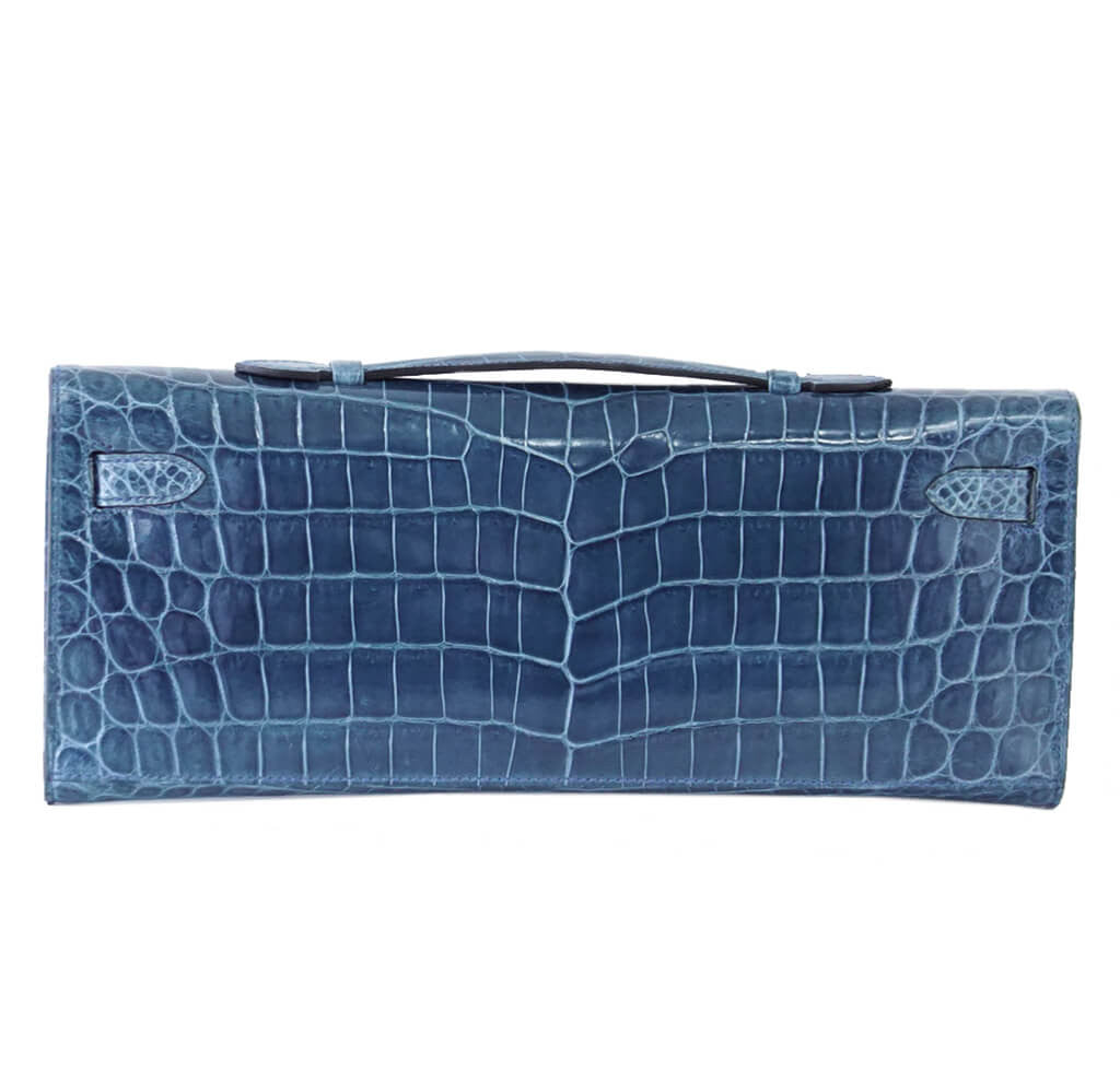 Hermès Kelly Cut Bag Blue Colvert Crocodile、mySite、garminoutage.com