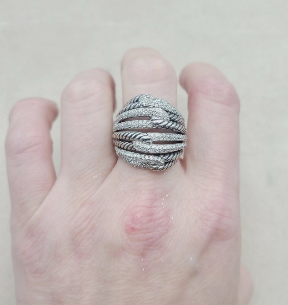 David Yurman Labyrinth Quadruple-Loop Ring 鈥?Diamonds、mySite、hinf8tx79