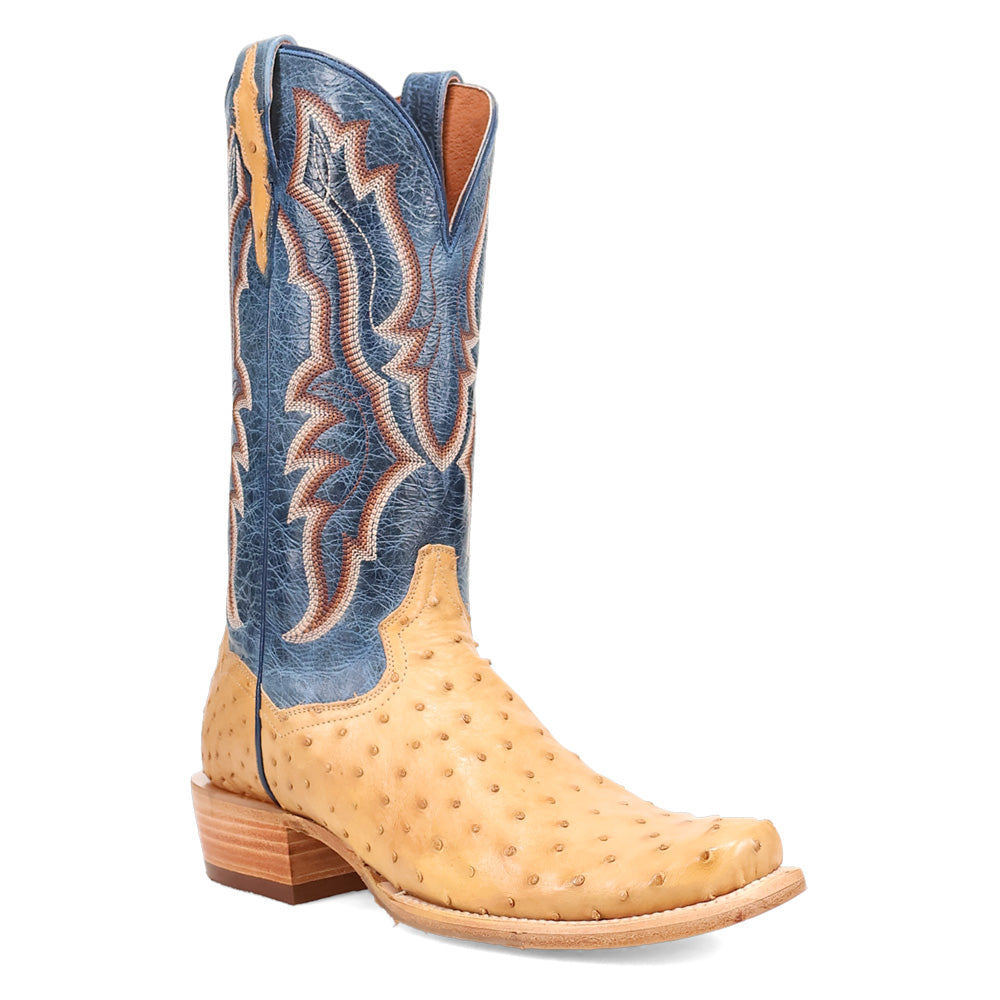 Brady Full Quill Ostrich Embroidered Square Toe Pull On Cowboy Boots、mySite、gtrtttuynbv
