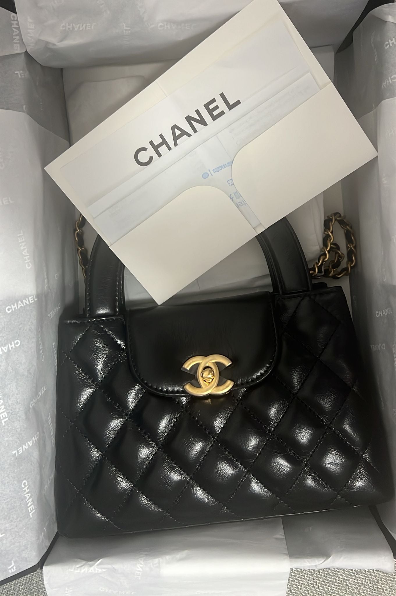 Chanel Kelly Shopping Bag Shiny Aged Calfskin & Gold Hardware (Mini)、mySite、garminoutage.com