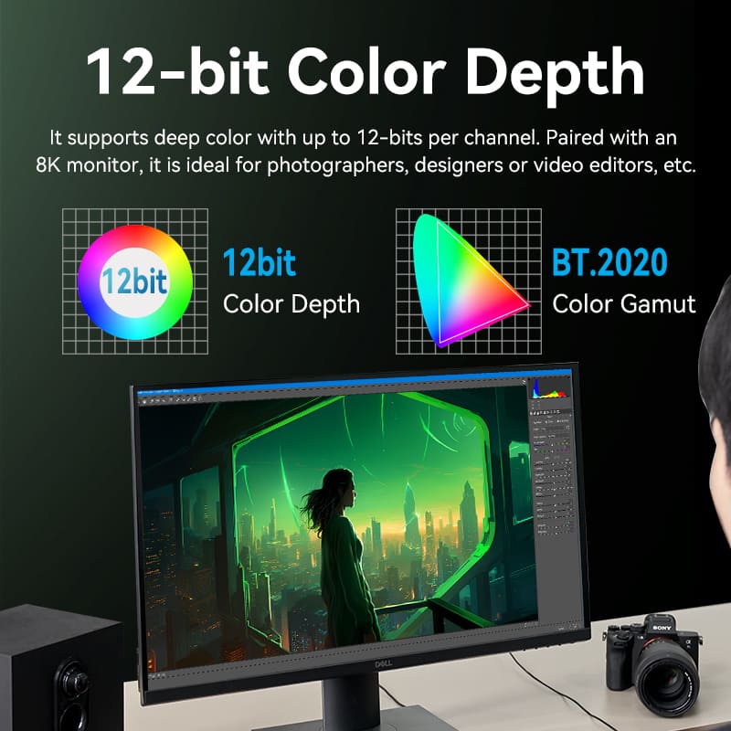 Vention Cotton Braided Ultra Thin HDMI-A Male to Male HD Cable 8K Green Aluminum Alloy Type、mySite、fannypackpong