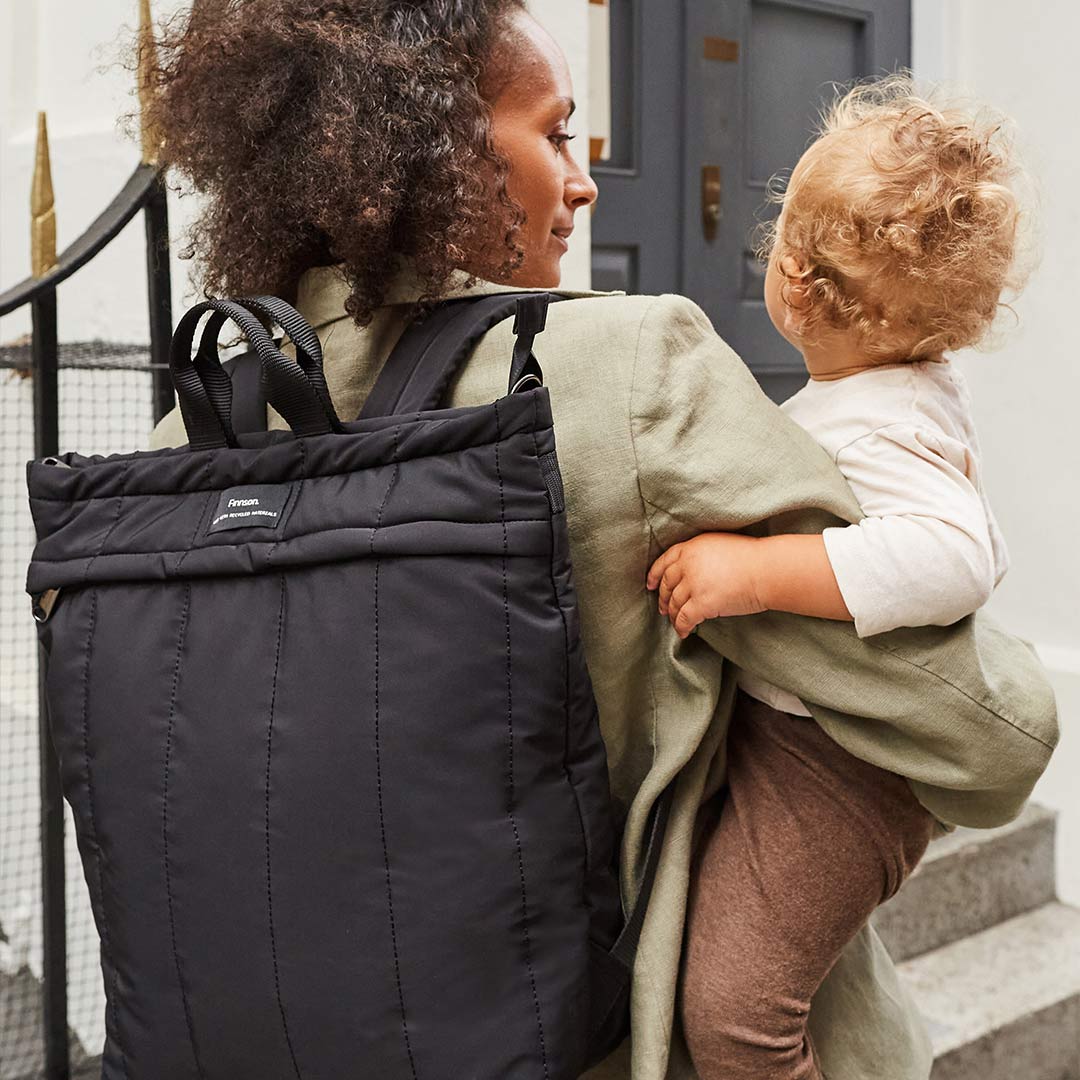  Finnson RAE Eco Changing Backpack with Changing Mat - Black、mySite、merchandisen