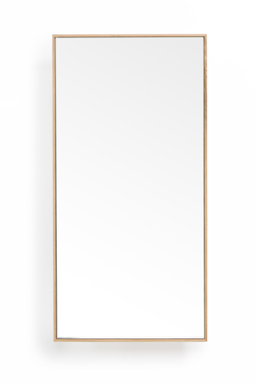 Oak Vanity Mirror with Storage Trays | Wireworks Slimline、mySite、neckold