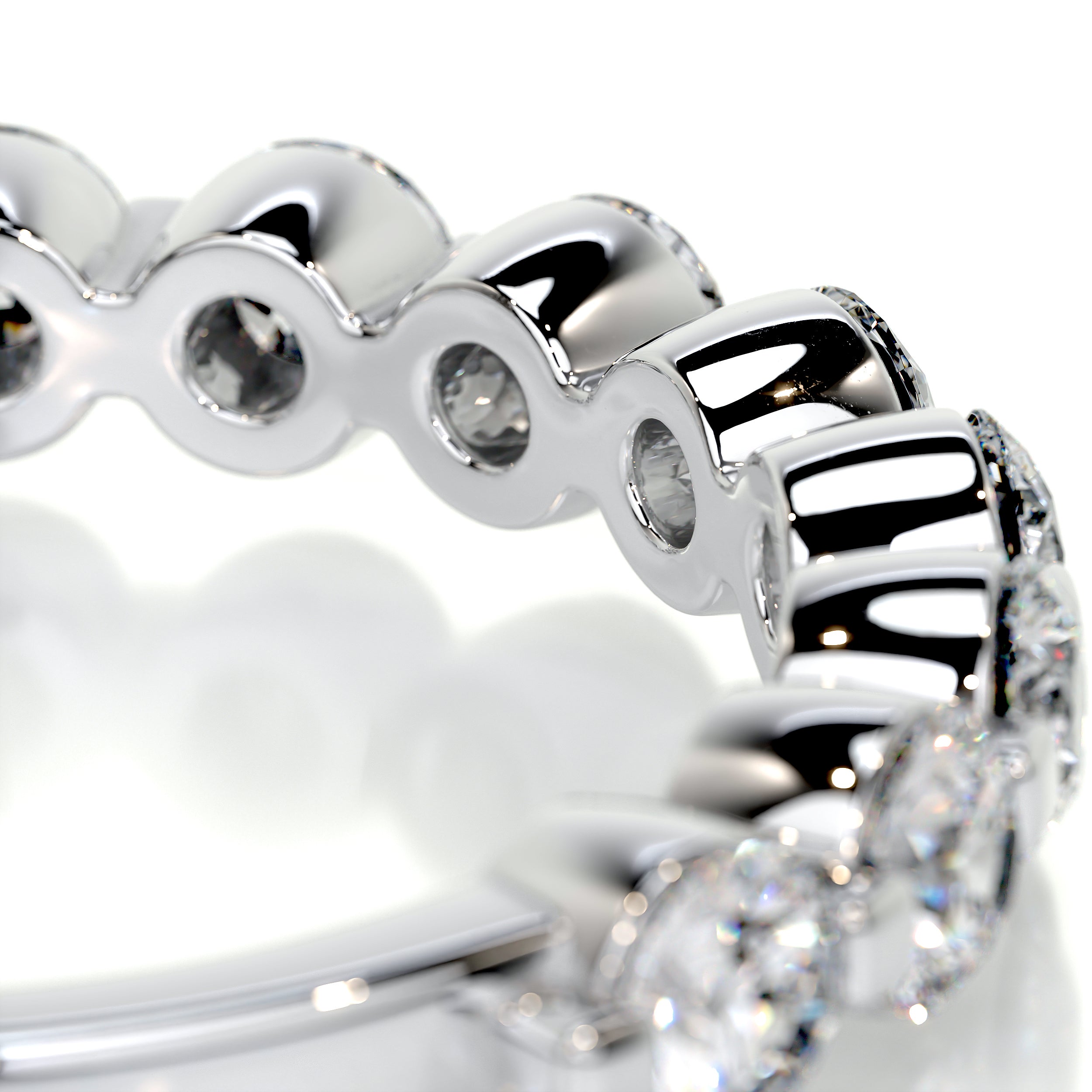 Josie Half-Eternity Wedding Ring (1 Carat) -Platinum、mySite、hinf8tx79