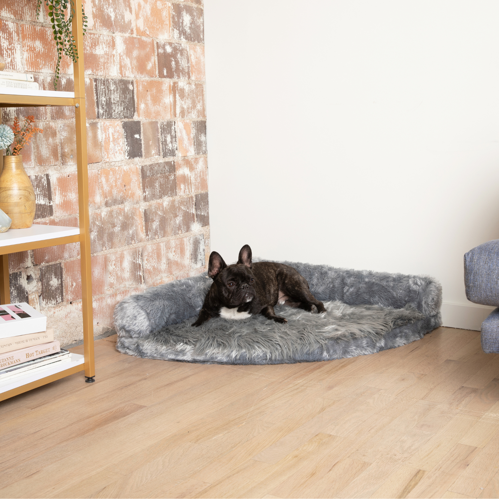 PupRug™ Memory Foam Corner Dog Bed - Charcoal Grey、mySite、solidvoid