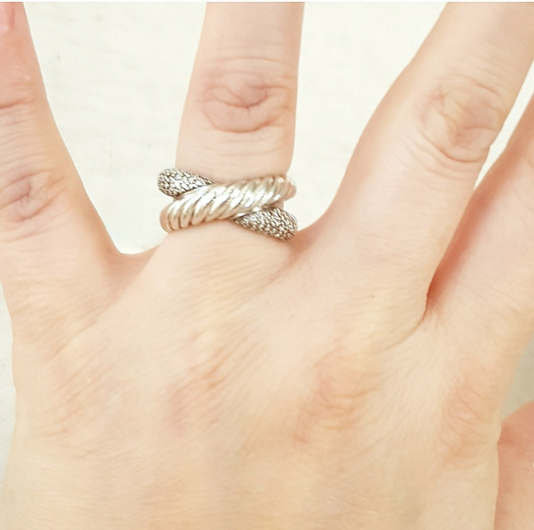 David Yurman Crossover X Diamond Ring、mySite、hinf8tx79