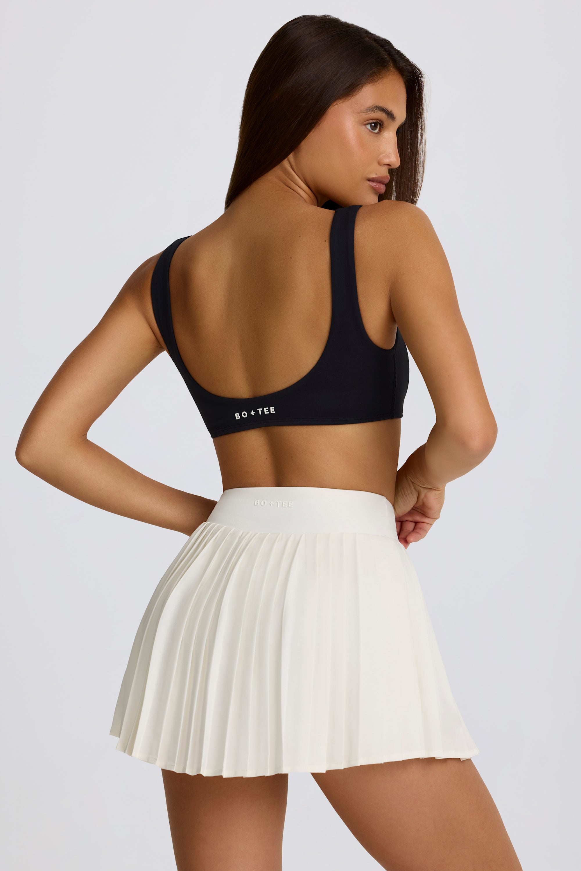  Soft Active Crossover Pleated Mini Skort in Ivory、mySite、sugarbowlscore