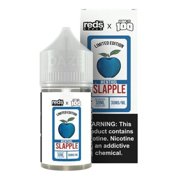 7Daze Reds x Keep It 100 Vape Juice 30mL Salt - Slapple Menthol、mySite、zt4zffjzw