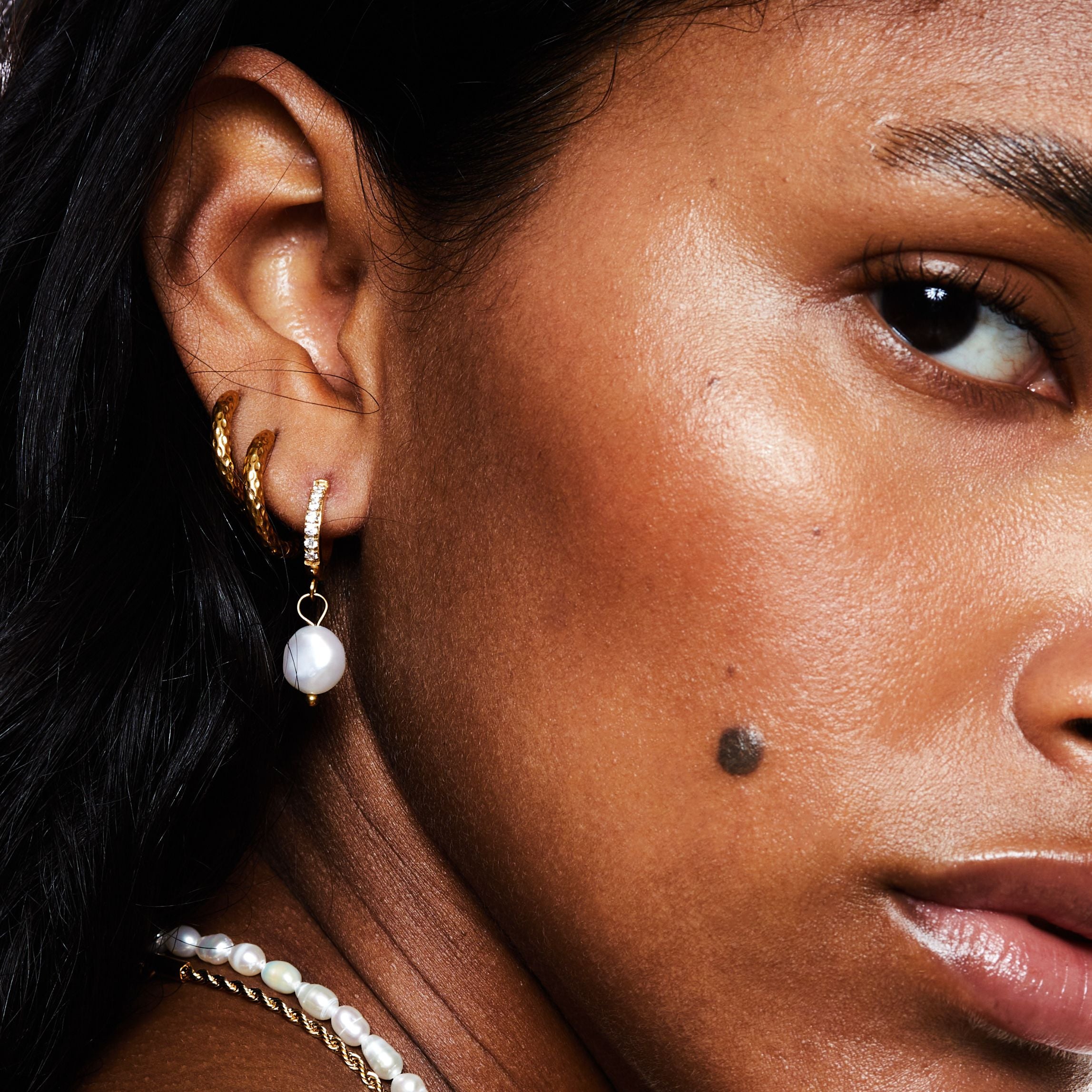 Freshwater Pearl Hoop Earrings、mySite、hinf8tx79