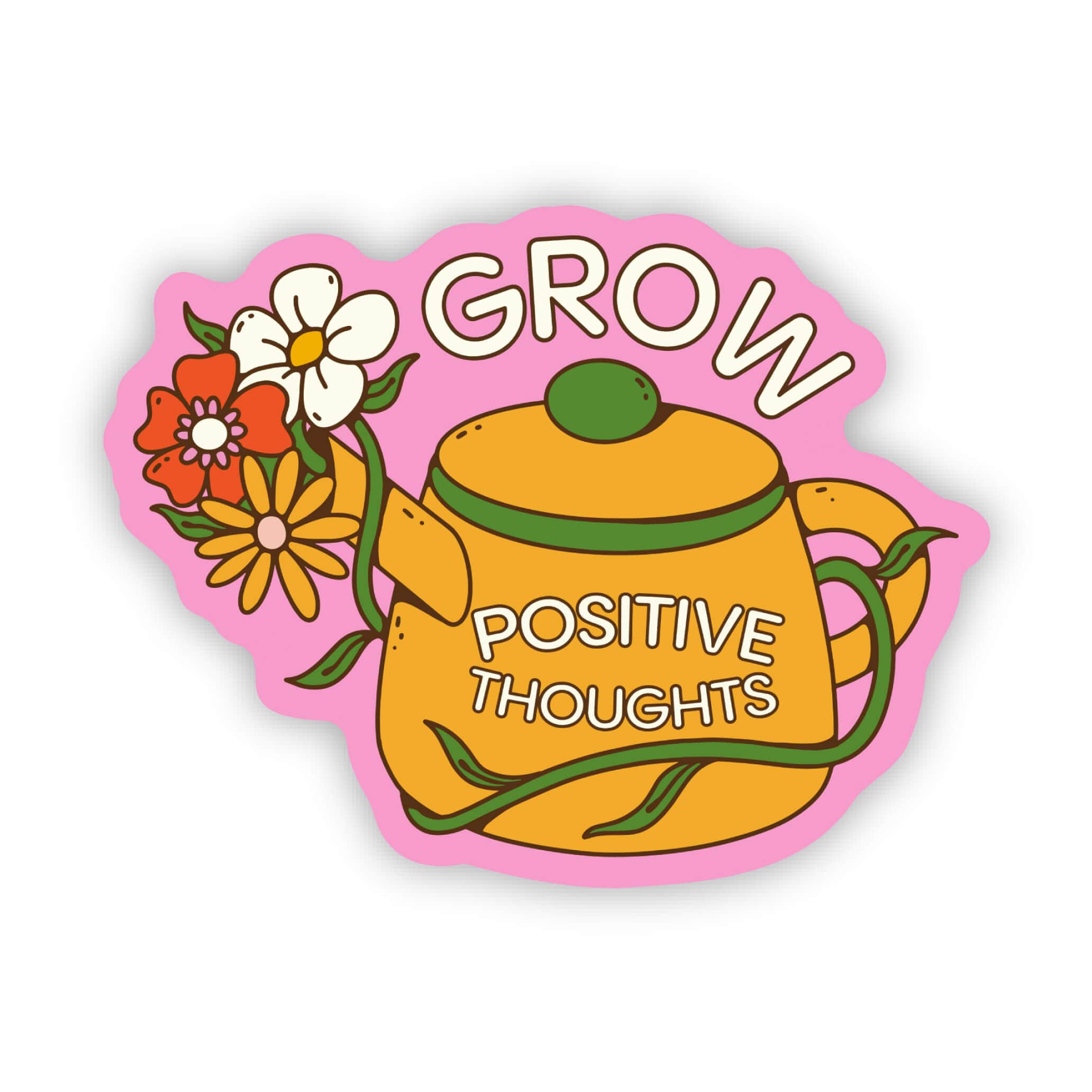  Grow Positive Thoughts Sticker、mySite、elrpsem3k
