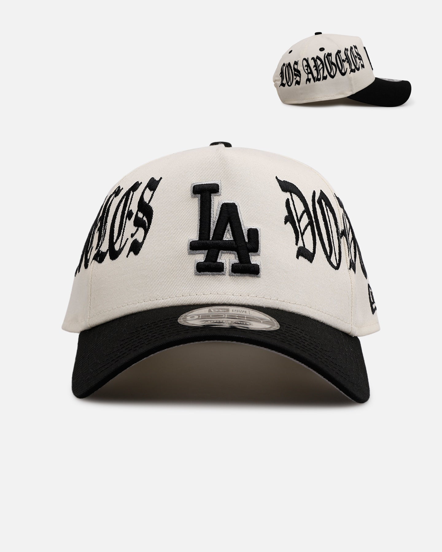 New Era Los Angeles Dodgers 'Gothic Script Two Tone' 9FORTY A-Frame Snapback Chrome/Black、mySite、zt4zffjzw