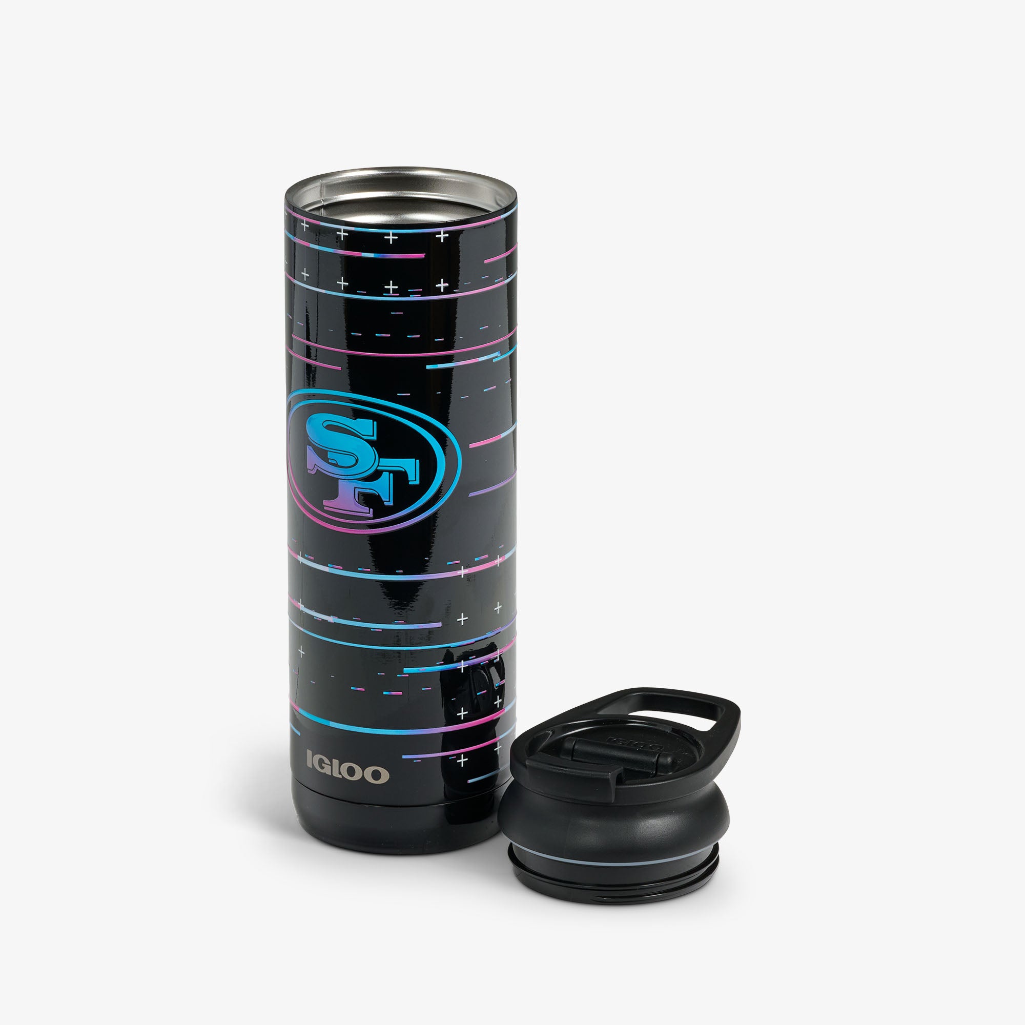 NFL Neon San Francisco 49ers 20 Oz Flip ‘n’ Sip Tumbler、mySite、noshort