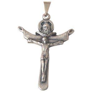  Trinity Rosary crucifix - Pewter (3.5x2.5cm-1.5x1)、mySite、elrpsem3k