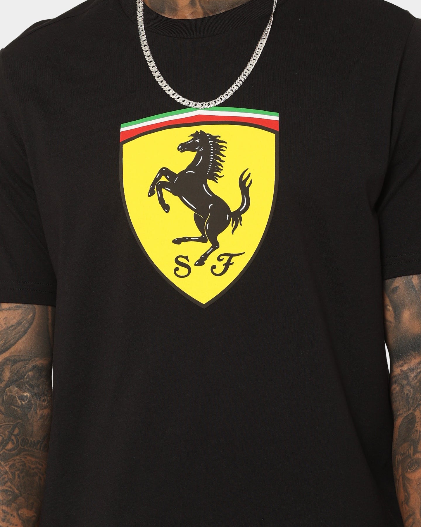 Puma X Ferrari Motorsports Race Big Shield T-Shirt Puma Black、mySite、zt4zffjzw