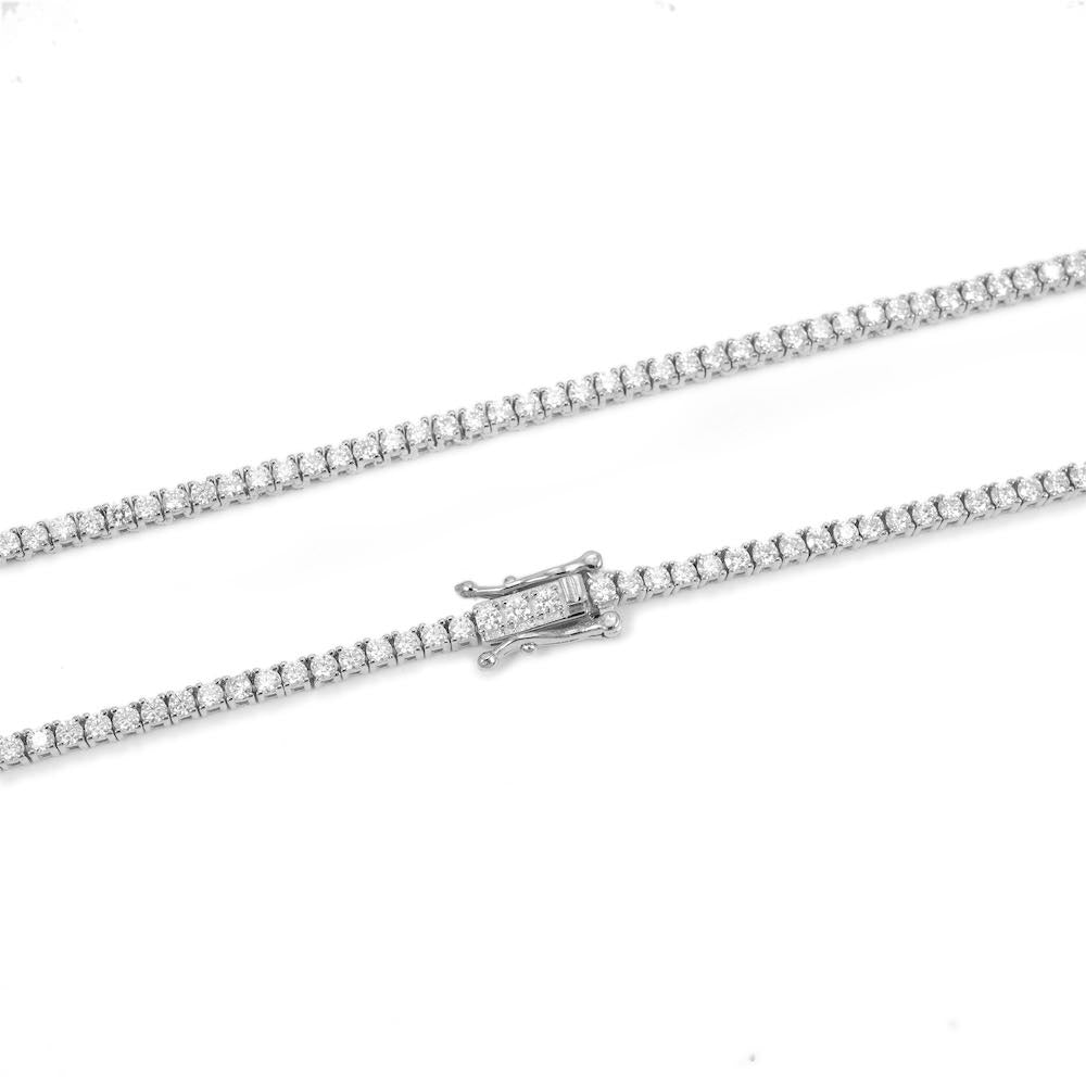 2MM Diamond Tennis Chain 14K Solid White Gold、mySite、hinf8tx79